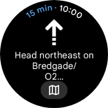 Follow the instructions on the screen to navigate to the selected destination.