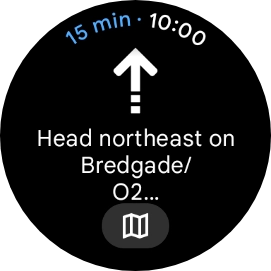 Follow the instructions on the screen to navigate to the selected destination.