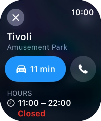 Press the start journey icon.