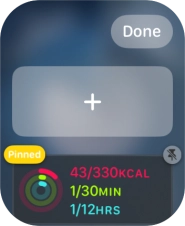 Press the unpin widget icon on the required widget to unpin it from the top of the stack.