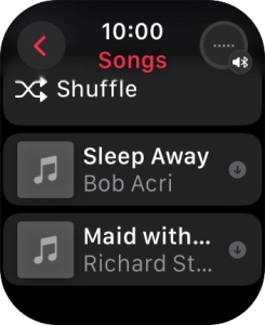 Go to the required category or playlist and press the required audio file.