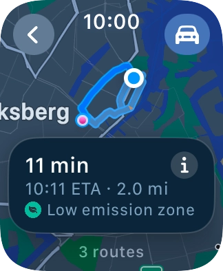 Press the transport type icon.