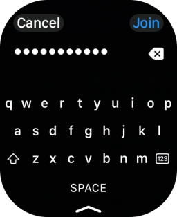 Key in the password for the Wi-Fi network and press Join.