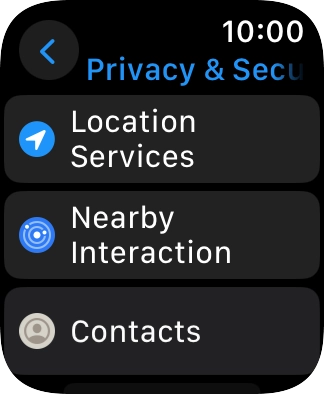 Press Location Services.