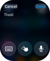 Press the microphone icon to turn on voice input.