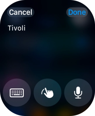 Press the microphone icon to turn on voice input.