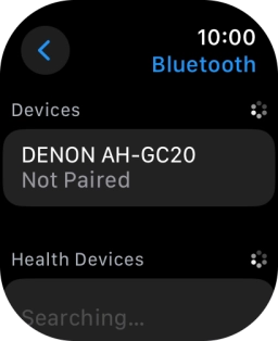 Press the required Bluetooth device. Press the required Bluetooth device.