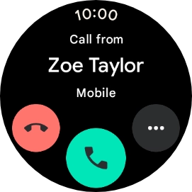 Press the accept call icon to answer the call.