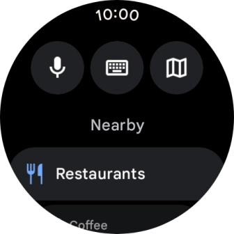 Press the microphone icon and say the required destination.