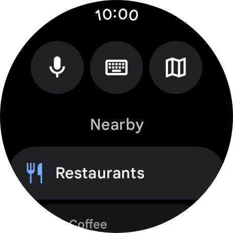 Press the microphone icon and say the required destination.