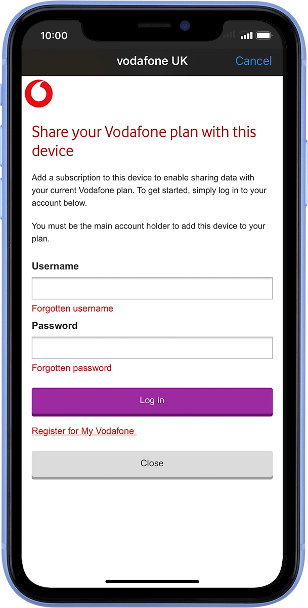 On your phone: Press the field below 