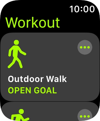 Press the required training activity to start it. Press the required training activity to start it.
