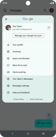 Press Messages settings. Press Messages settings.