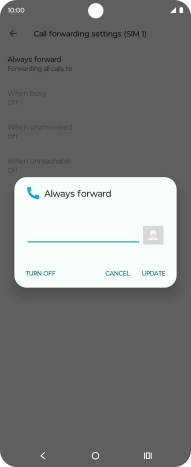 Press TURN OFF. Press TURN OFF.