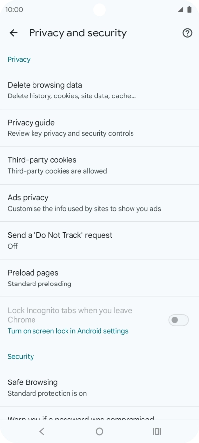 Press Delete browsing data. Press Delete browsing data.