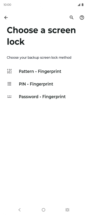 Press the required phone lock code and follow the instructions on the screen to create an additional phone lock code.