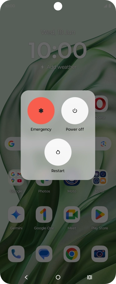 Press Power off.