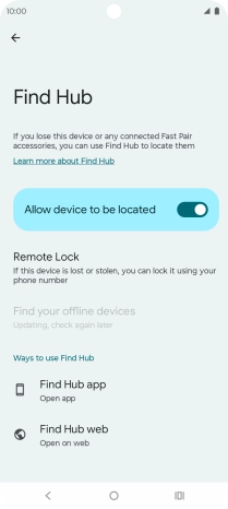 Press the Home key to return to the home screen. Press the Home key to return to the home screen.