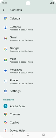 Press the required app. Press the required app.