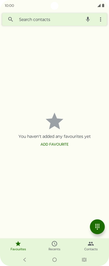 Press the keypad icon.