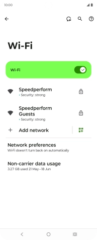 Press the required Wi-Fi network. Press the required Wi-Fi network.