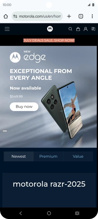 Press the profile icon. Press the profile icon.