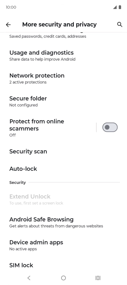 Press SIM lock.