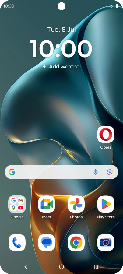 The flight mode icon shows that flight mode is turned on.