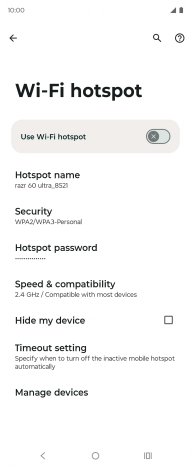 Press Hotspot name. Press Hotspot name.