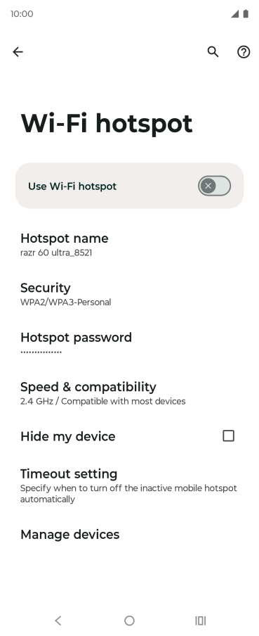 Press Hotspot name. Press Hotspot name.