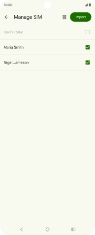 Press the fields next to the required contacts to select them. Press the fields next to the required contacts to select them.