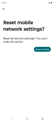 Press Reset settings. Press Reset settings.