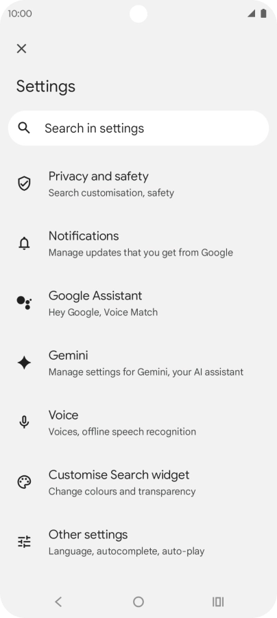 Press Google Assistant. Press Google Assistant.