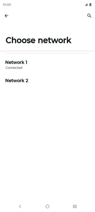 Press the required network. Press the required network.