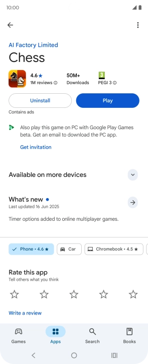Press Uninstall.