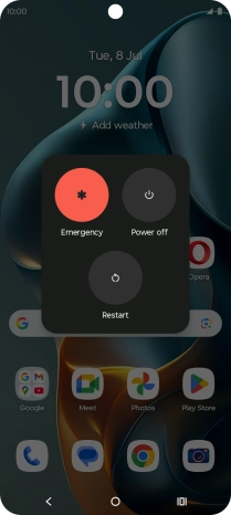 Press Power off.