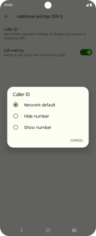Press Show number to turn on caller identification.