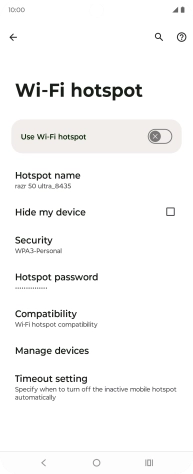 Press Hotspot password. Press Hotspot password.