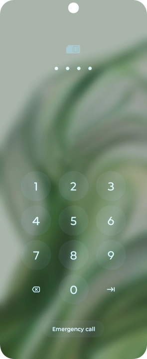 Key in a new four-digit PIN and press arrow right.