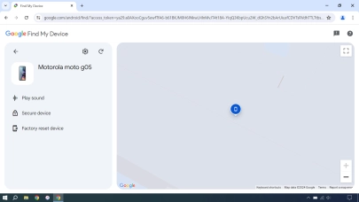 Your phone's latest position is displayed on the map.
