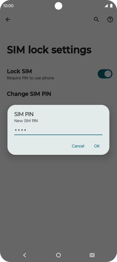 Key in a new four-digit PIN and press OK. Key in a new four-digit PIN and press OK.