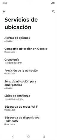 Pulsa Precisión de la ubicación.