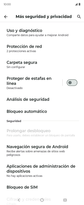 Pulsa Bloqueo de SIM.