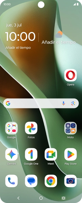 Desliza el dedo hacia arriba por la pantalla.