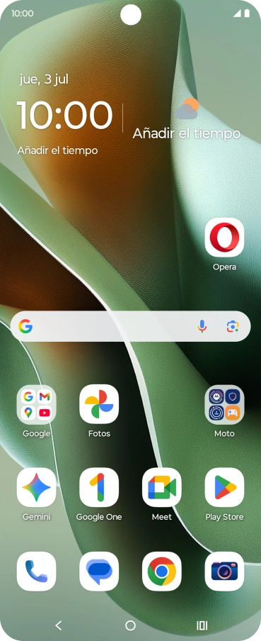 Desliza el dedo hacia arriba por la pantalla.