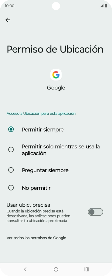 Pulsa el ajuste deseado.