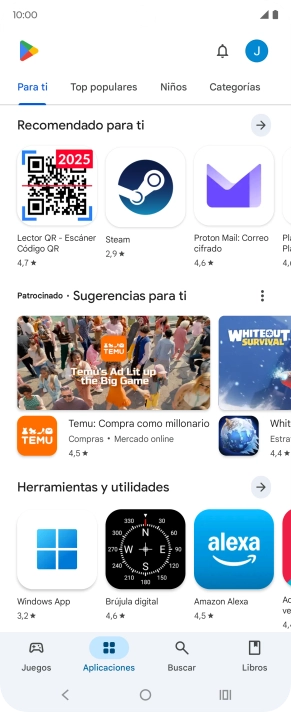 Pulsa el icono de perfil.