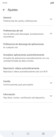 Pulsa Actualizar aplicaciones automáticamente.