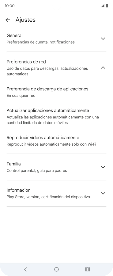 Pulsa Actualizar aplicaciones automáticamente.