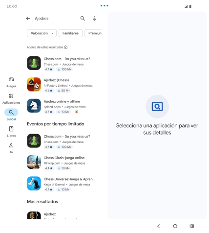 Pulsa la app deseada.